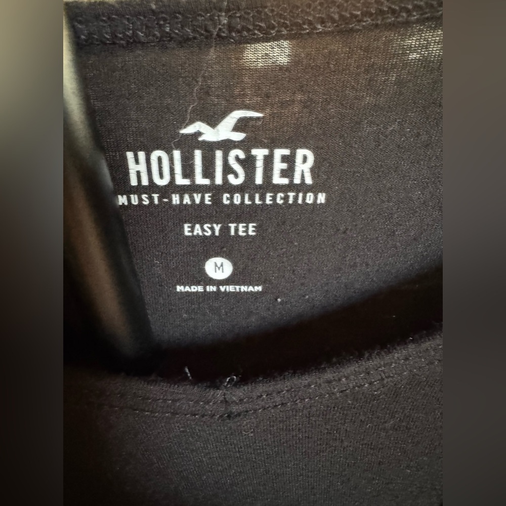 Hollister Must-Have Collection Easy Tee Black Women’s Size M - Picture 2 of 7